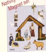 ͺK~ Christmas Nativity Magnets Set