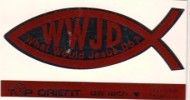 "WWJD"ζK Fish Sign Stickers