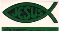 "JESUS"ζK Fish Sign Stickers
